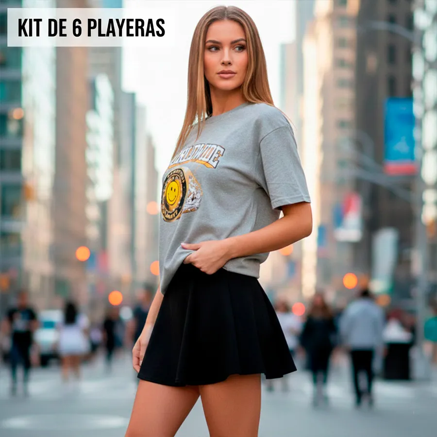 PLA-BRILLA KIT DE 6 PLAYERAS 7841